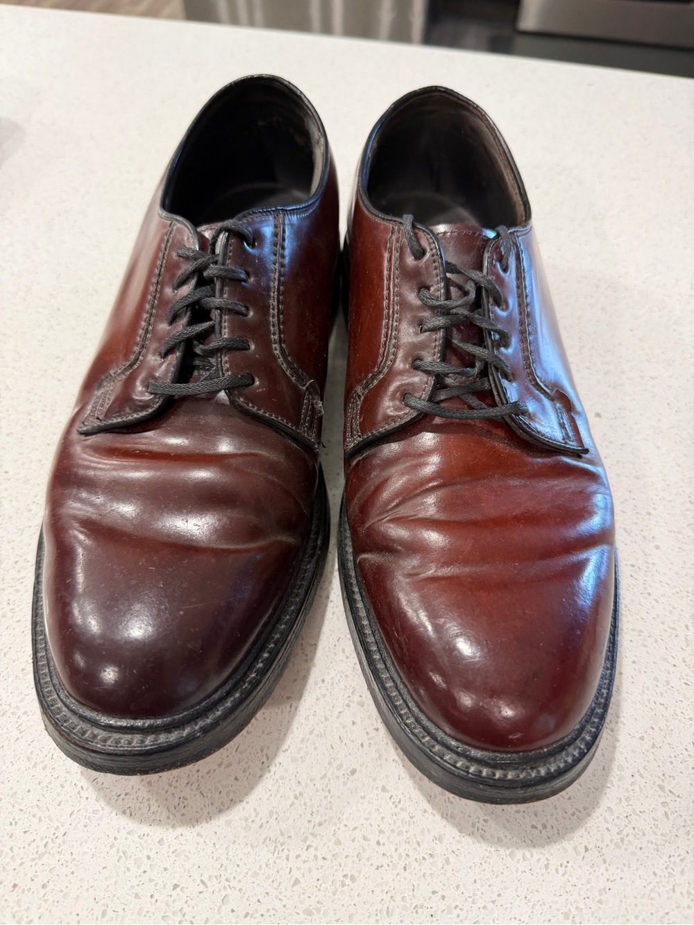 Vintage Hanover L.B. Sheppard Oxblood Leather Blucher Dress Shoes